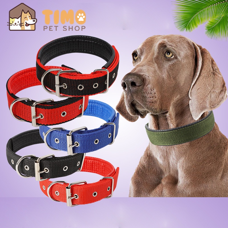 Vòng Cổ Cho Chó Mèo - Chất Liệu Vải Dù Chắc Chắn Kèm Lớp Lót Da Mềm Mại