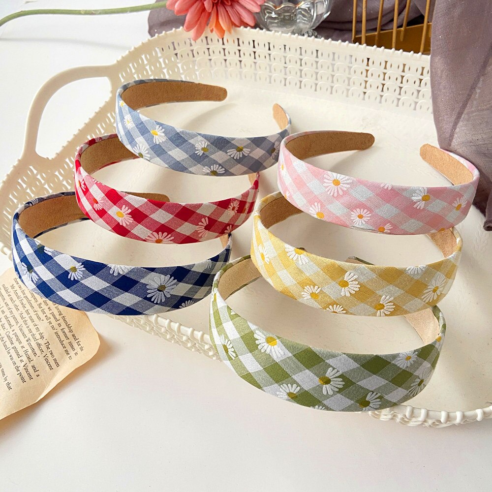 Băng Đô Vải Họa Tiết Hoa Cúc Xinh Xắn Cho Nữ