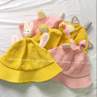 Mũ maruko mầm cây, đầu vịt, tai thỏ,... cho bé [Có sẵn]