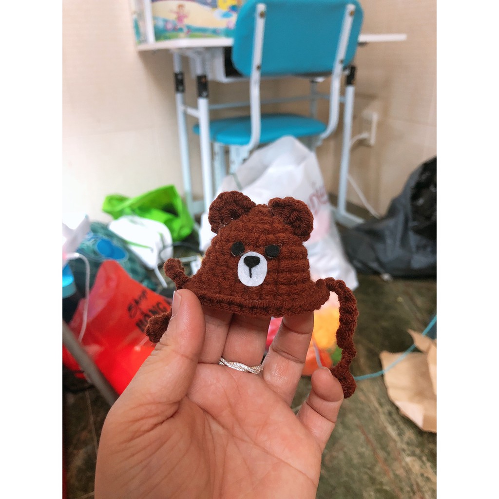 SET ÁO LEN GẤU BROWN CHO HAMSTER, CHUỘT, BỌ Ú...