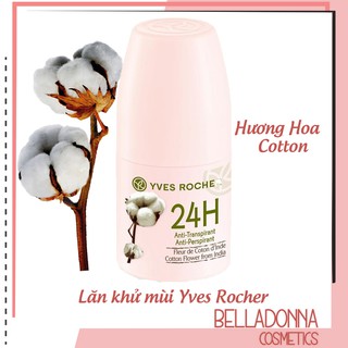 Lăn Khử Mùi Yves Rocher Hương Hoa Cotton ANTI Perspirant India Cotton Flower 50ml