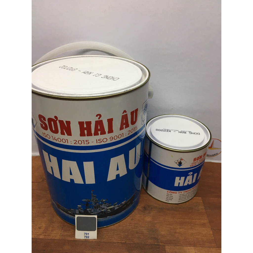 Sơn lót chống rỉ Epoxy Hải Âu màu xám EP 702 (5L/bộ)