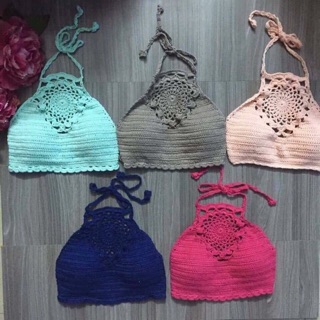 Bikini áo móc len