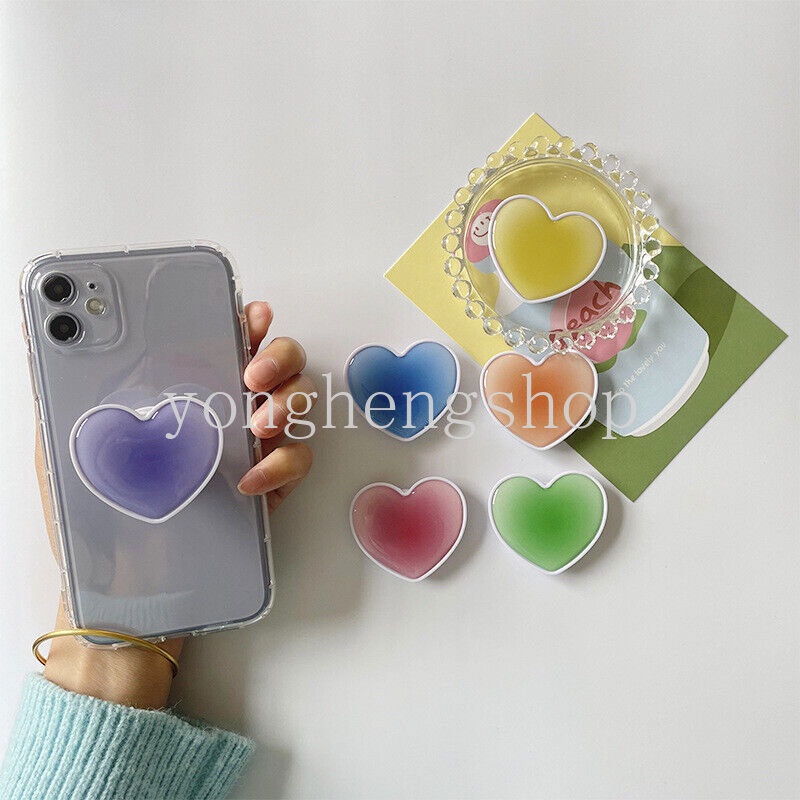 Giá Đỡ Điện Thoại Dạng Nhẫn Hình Trái Tim Xinh Xắn