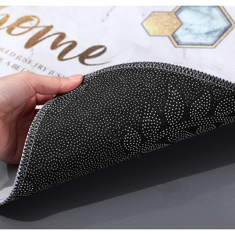 Thảm lót cửa chùi chân vải nhung thấm hút tốt nhanh khô chống trượt tiện dụng life-365