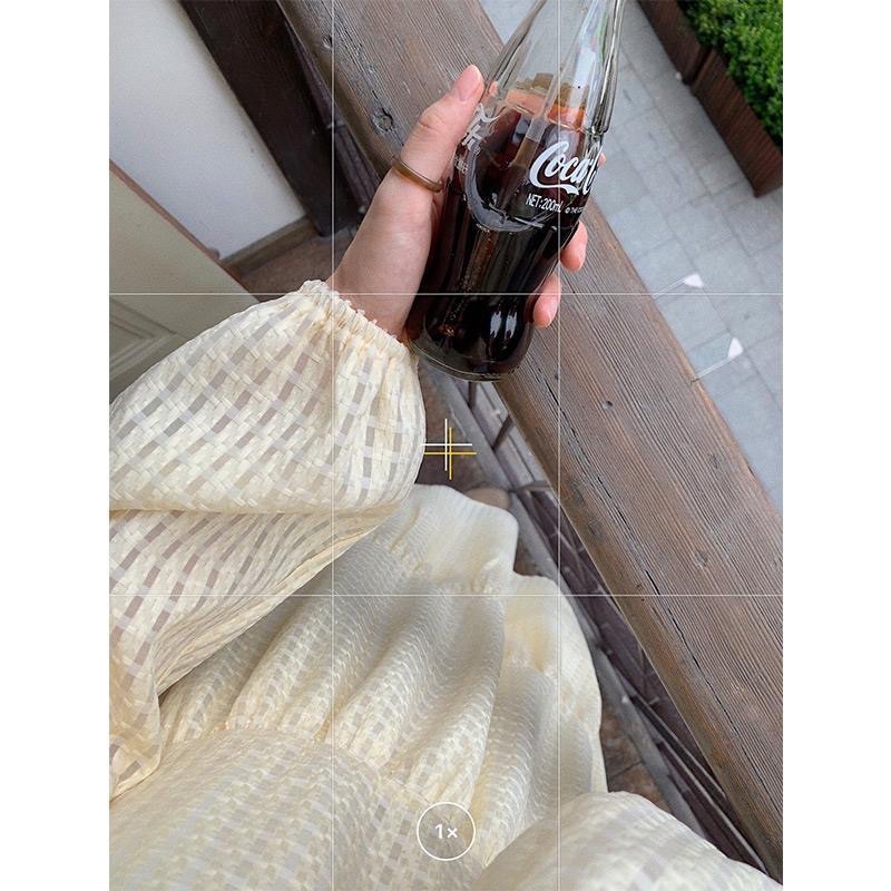 Đầm vàng babydoll dáng dài dễ thương