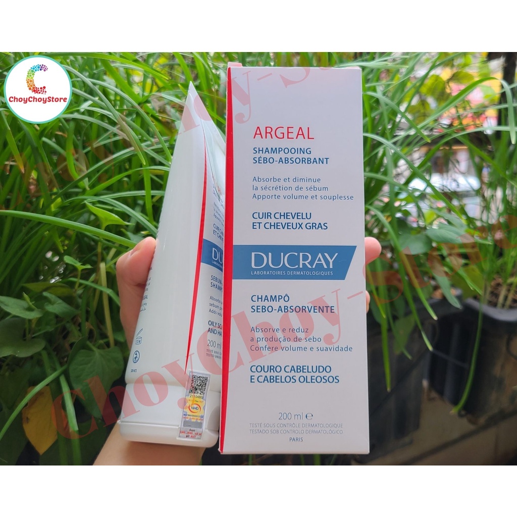 [TEM CTY] DUCRAY Argeal Shampoo 200ml -  Dầu Gội Đầu Dạng Kem Kiểm Soát Nhờn