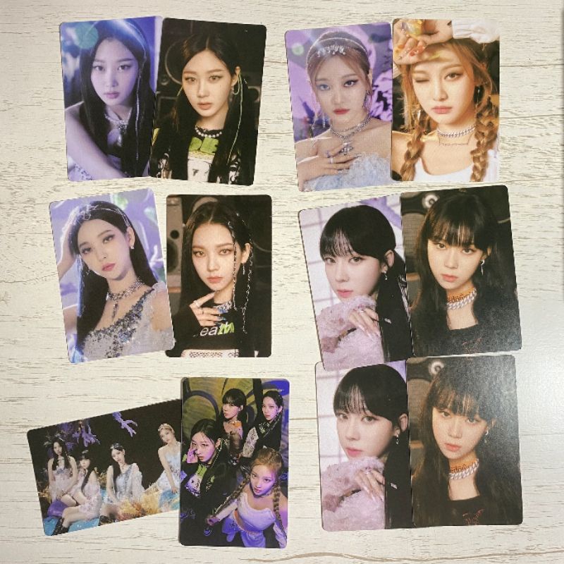 Ảnh official photocard sticker Aespa SNSD Red Velvet Dreams Come true Stepback Savage Girls Karina Winter Seulgi Taeyeon