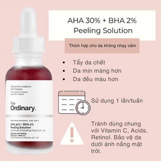 Serum The Ordinary AHA 30% + BHA 2% Peeling Solution