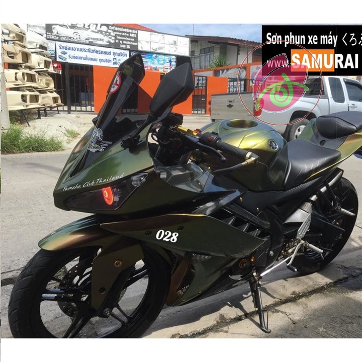 Sơn Samurai 3D vàng ánh xanh T808