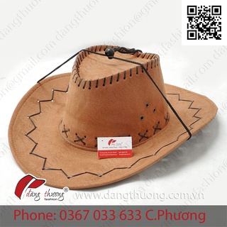 Mũ nón cao bồi Cowboy Nhung Da Lộn Nhiều màu