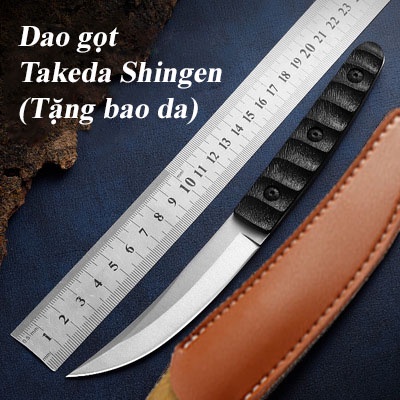 Dao Gọt Cắm Trại Ngoài Trời Phong Cách Nhật Bản Takeda Shingen Tặng Kèm Bao Da | WebRaoVat - webraovat.net.vn