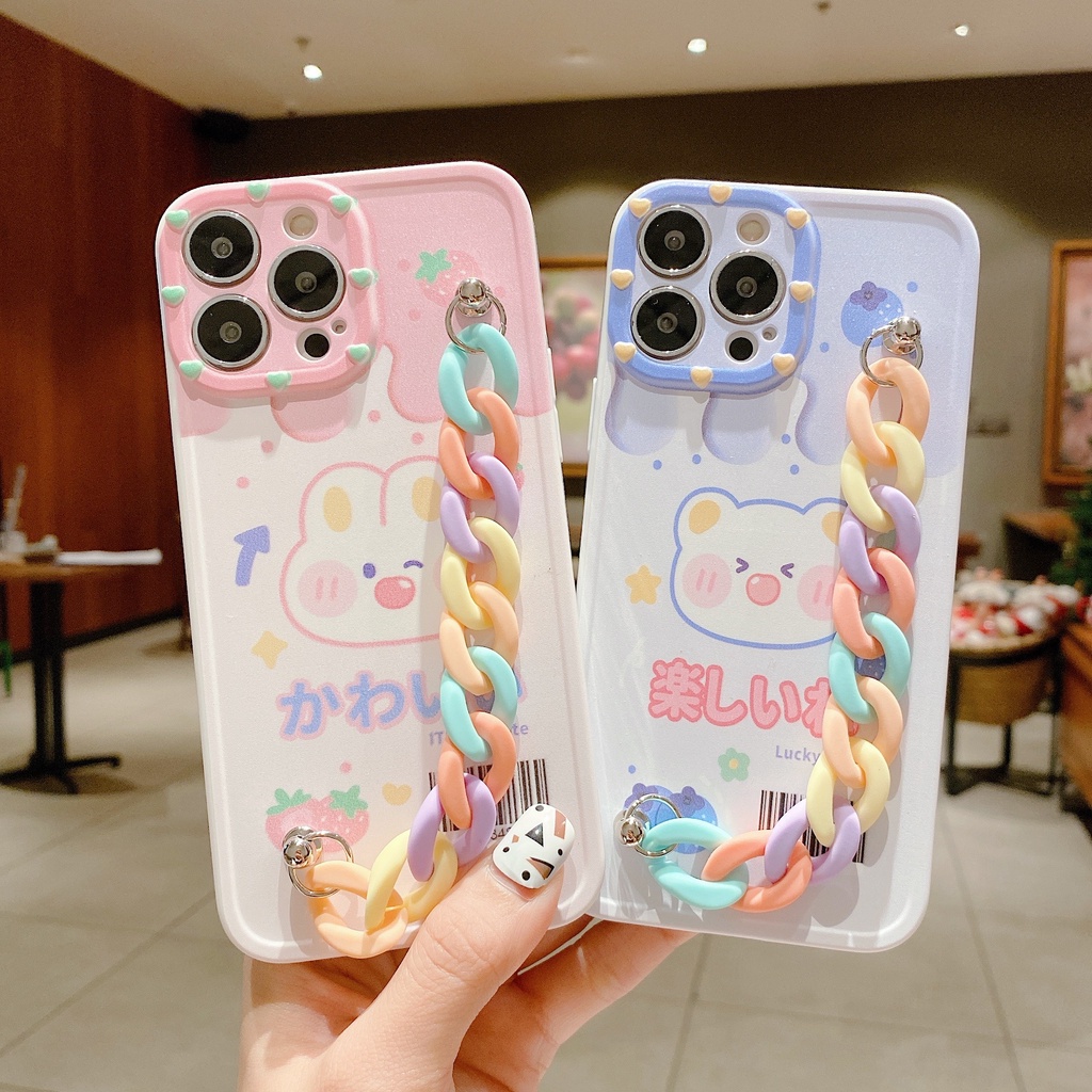 Ốp Điện Thoại Hình Gấu Cầu Vồng Cho iphone 13 12 11 Pro SE 2020 Xs Max Xr X 7 8 6 6s Plus