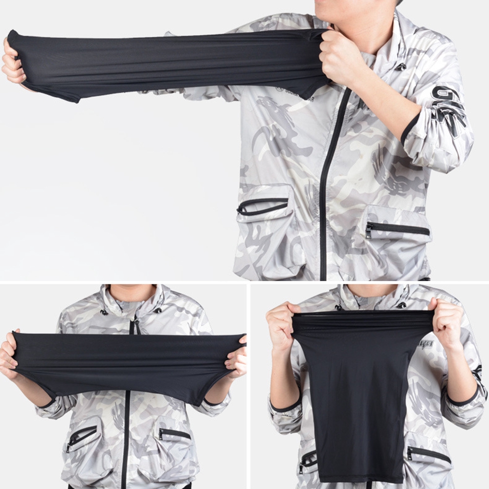 Khăn trùm bandana lụa mát làm khẩu trang che phủ cổ và mặt phong cách thể thao đa năng