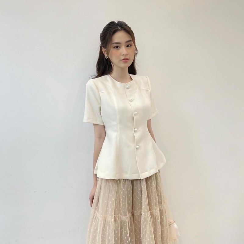 ABIBI TOP/ ÁO KIỂU DÁNG PEPLUM CÔNG SỞ