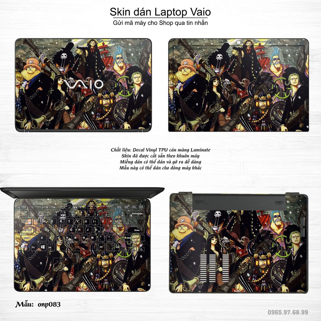 Skin dán Laptop Sony Vaio in hình One Piece _nhiều mẫu 7 (inbox mã máy cho Shop)