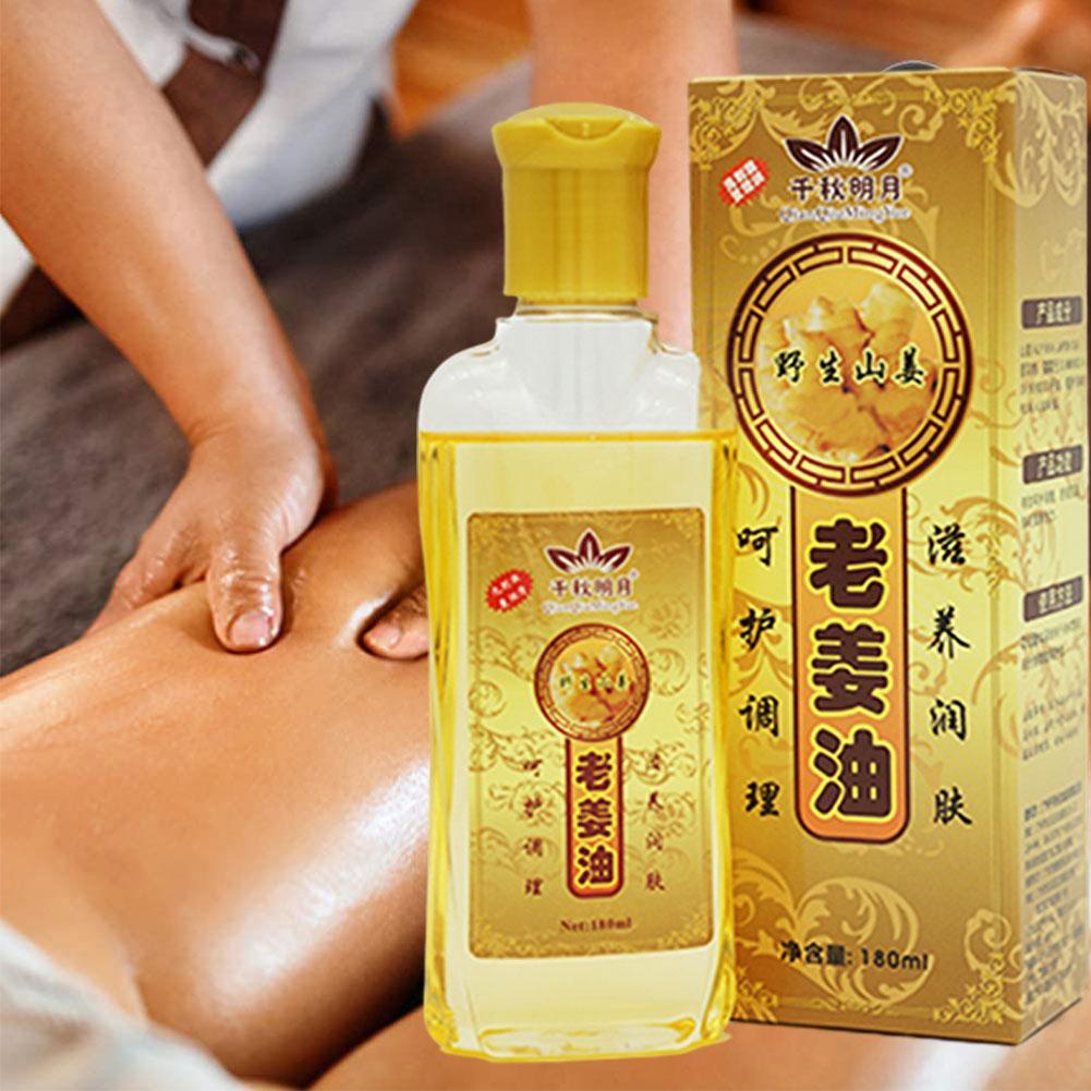 Dầu massage gừng, dầu ngải 180ml giảm béo, đả thông kinh lạc, cạo gió giác hơi