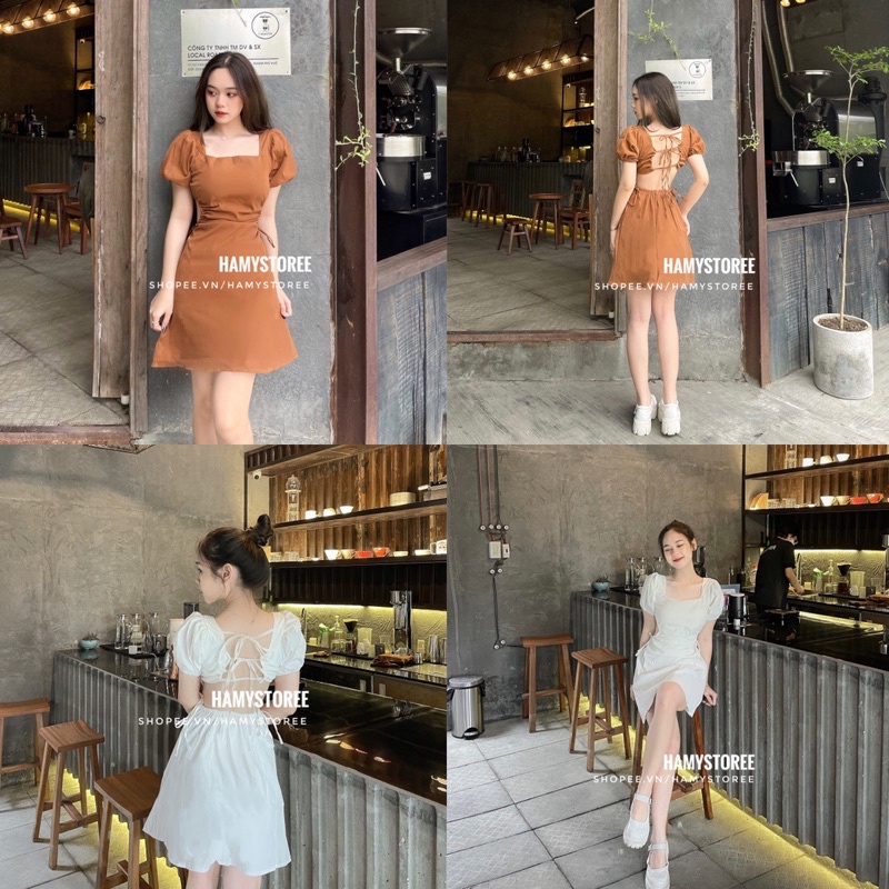 ALLY DRESS ĐẦM TAY BỒNG KHOÉT EO