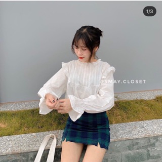 SET ÁO KIỂU CHÂN VÁY CARO TIỂU THƯ