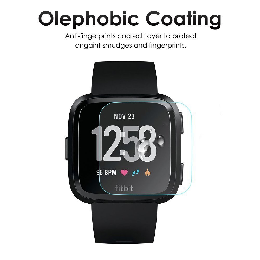 Set 2 kính cường lực bảo vệ màn hình đồng hồ thông minh Fitbit versa