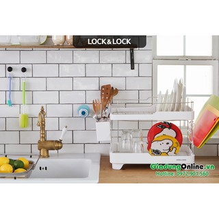 Kệ Chén Đĩa 2 Tầng Lock&Lock Dish Rack LDR2001 Trắng