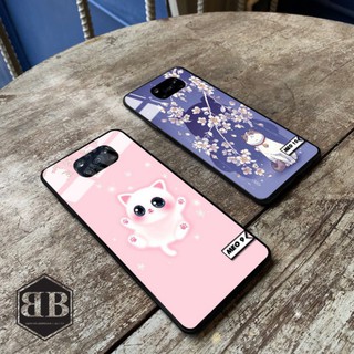 Ốp lưng kính cường lực Xiaomi Poco X3 NFC / Poco X3 Pro cực dễ thương