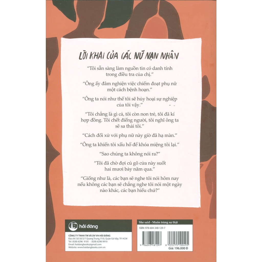 Sách - She Said - Muôn Trùng Sự Thật: Phơi Bày Câu Chuyện Quấy Rối Tình Dục Đã Thổi Bùng Lên Một Phong Trào