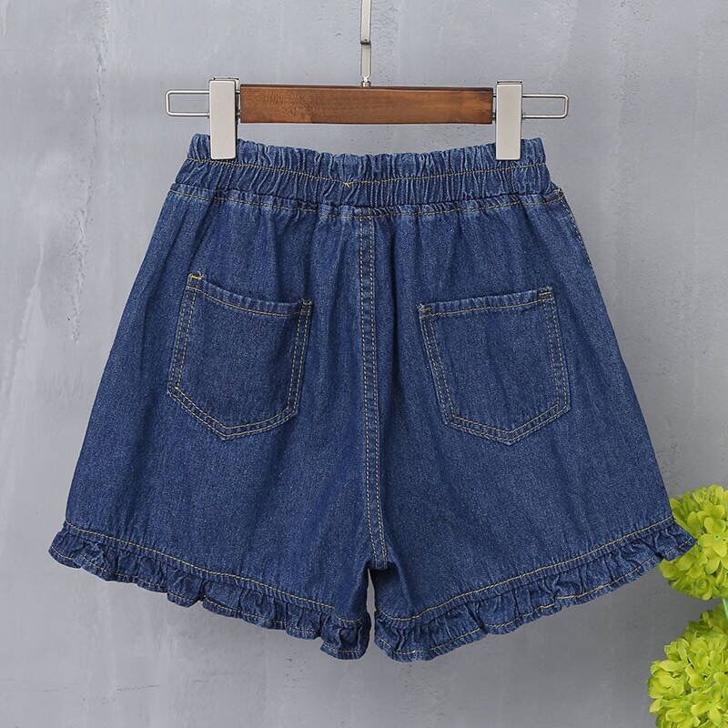 Quần Short Denim Ống Rộng Lưng Thun Co Dãn Thời Trang Mùa Hè 200 Jin mm Cỡ Lớn Cho Nữ