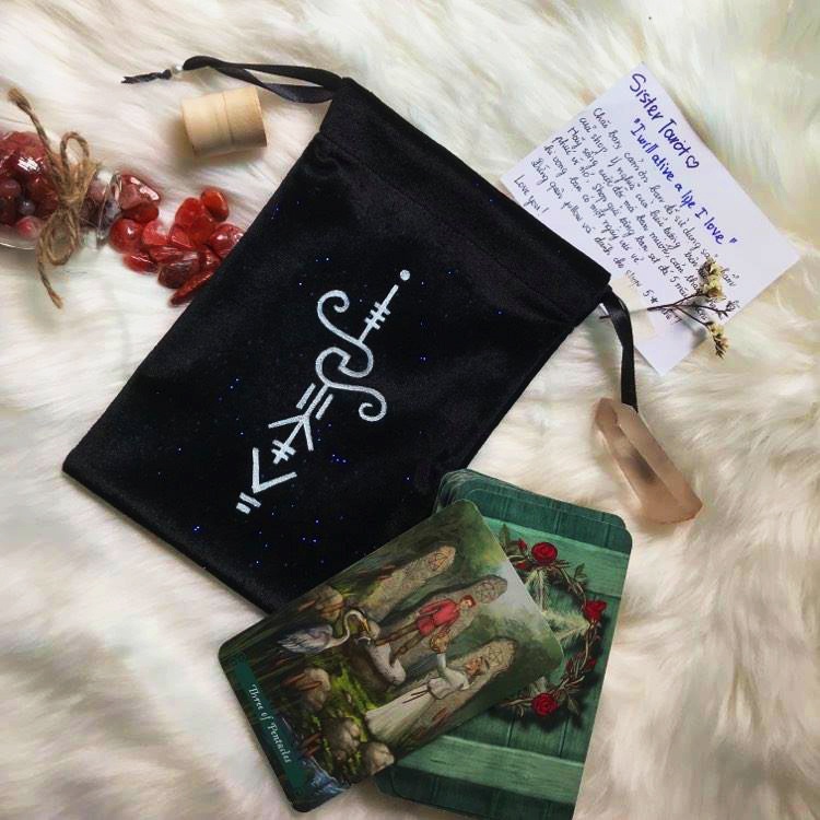 Túi đựng bài Tarot, túi dây rút Sistertarot