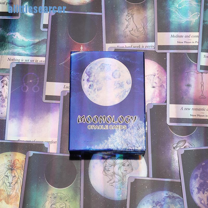 Bộ bài Lenormand Moonology Oracle với những lá bài in laser Bí Ẩn