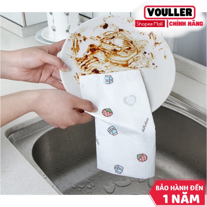 Cuộn Giấy Lau Nhà Bếp Vouller Đa Năng - Tờ Màu Trắng Có Thể Giặt Được Loại 20Cm (Sp001779 ) Shop Yến Shop Kidss