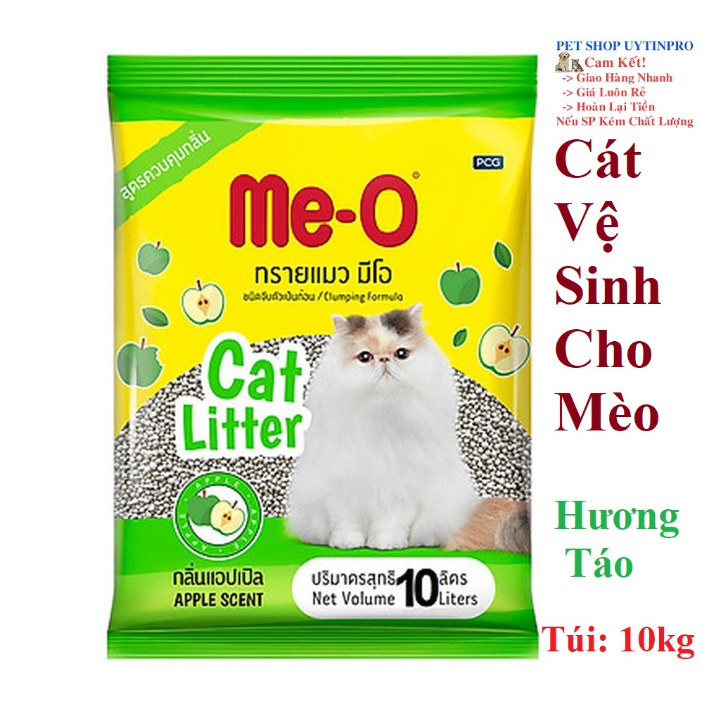CÁT VỆ SINH CHO MÈO Me-o Hương Táo Túi 10L Xuất xứ Thái Lan - Pet shop Uytinpro