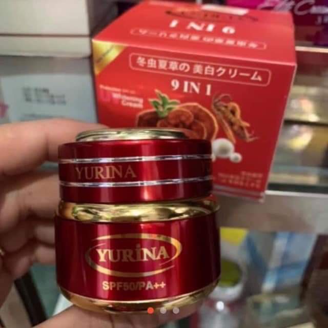 Kem Trắng Da YURINA Đông Trùng Hạ Thảo - Linh Chi, Ngọc Trai, Collagen 9 In 1 _mẫu mới