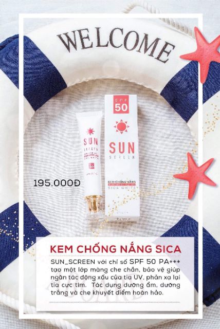 Kem CHỐNG NẮNG SUN SCREEN (Mỹ phẩm SICA WHITE)