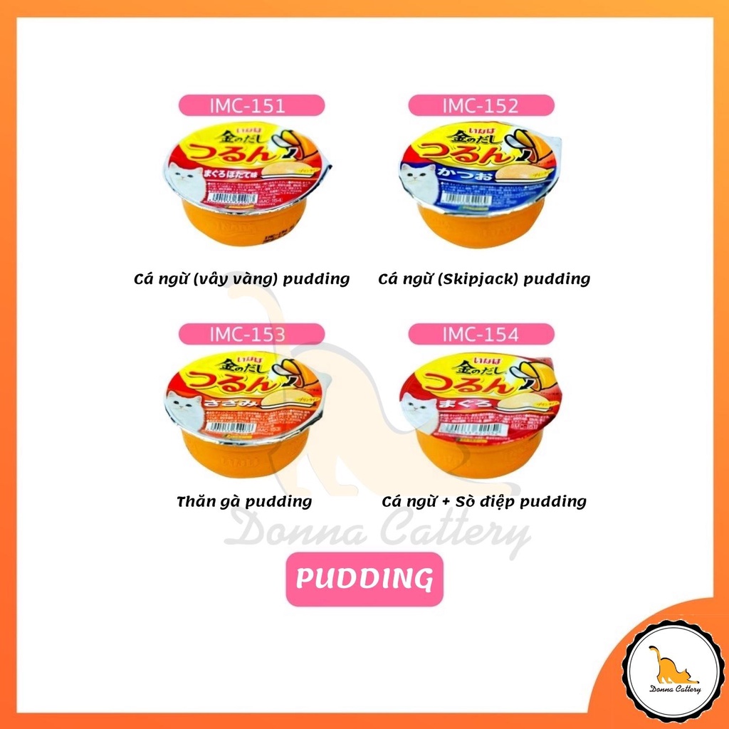 CỐC PUDDING SÚP INABA CIAO CHO MÈO MADE IN THAILAND ĐỦ HƯƠNG VỊ 65g 70g