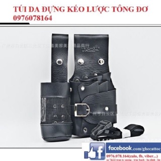 Túi bao da đựng tông đơ kéo lược cắt tóc