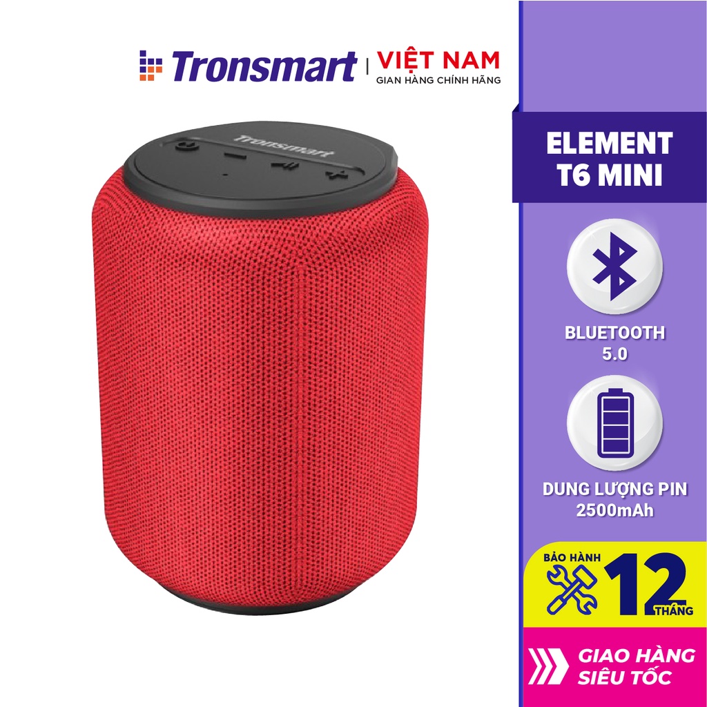 Loa Bluetooth 5.0 Tronsmart Element T6 Mini Chống nước IPX6 - 15W - Bảo hành 12 tháng