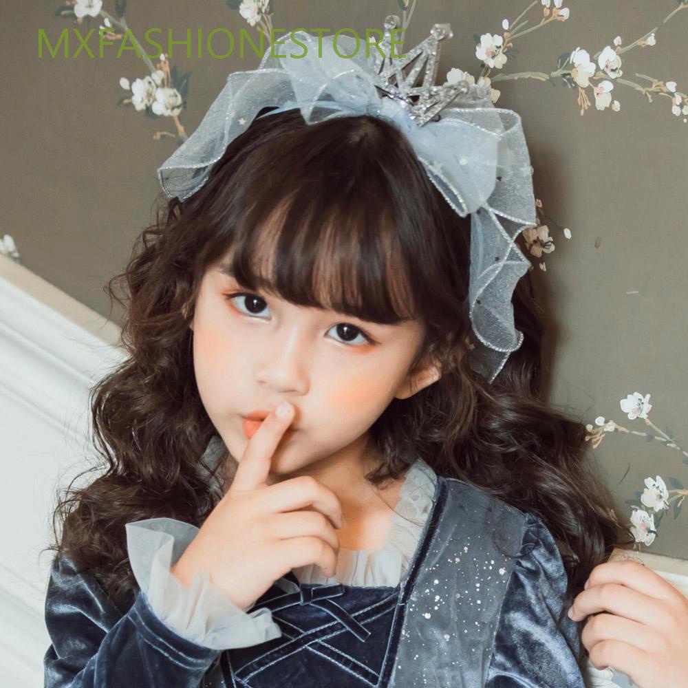 Cài tóc hình vương miện đính đá lấp lánh cho bé gái