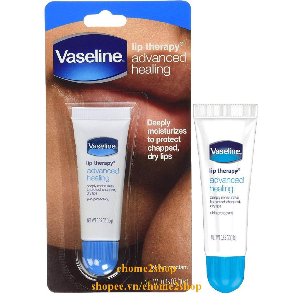 Tuýp Dưỡng Môi 10g Vaseline Lip Therapy Advanced Healing, shopee.vn/ehome2shop.