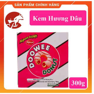 Bánh donut kem hương dâu Doowee Donut hộp 300g