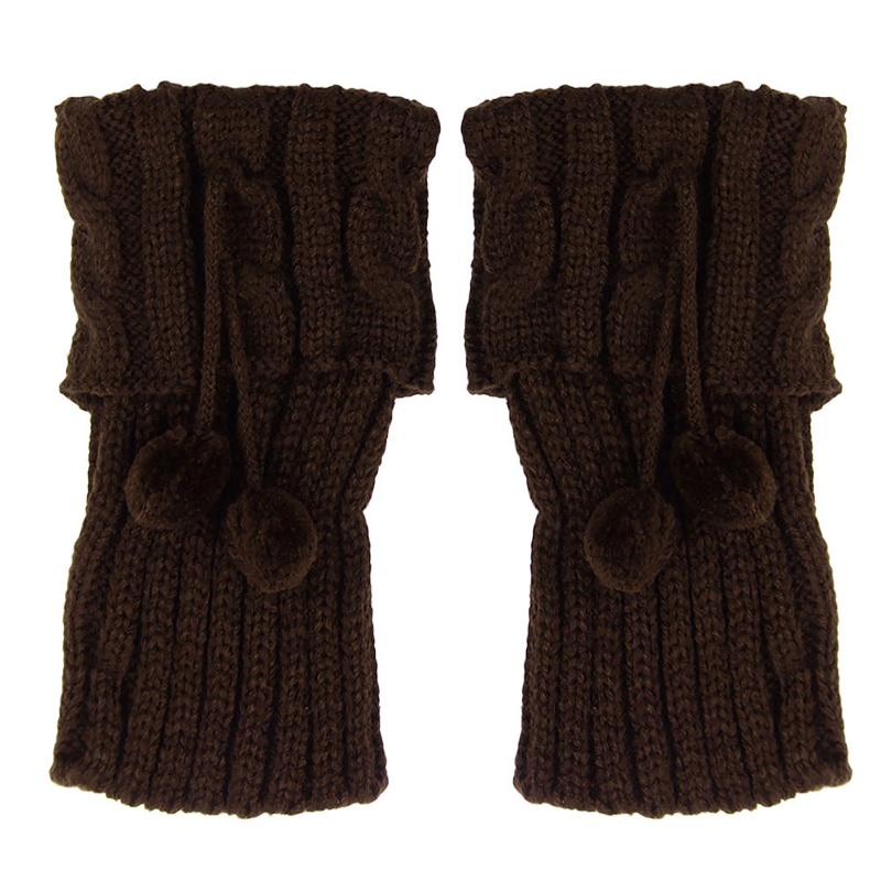 Xiangbao Vớ Ống Chân Dệt Kim Giữ Ấm Mùa Đông Thắt Nơ Màu Trơn Cho Nữ