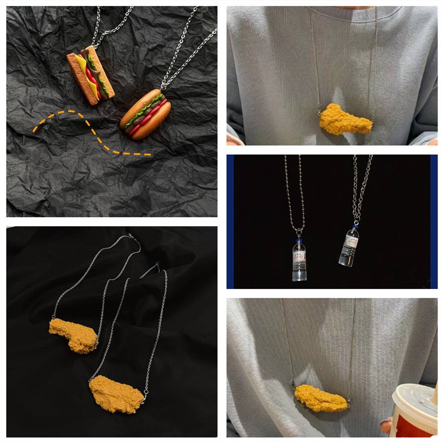 Vòng cổ Mặt Hình Bánh Sandwich Đôi Cánh Phong Cách Hàn Quốc Đơn Giản Sáng Tạo