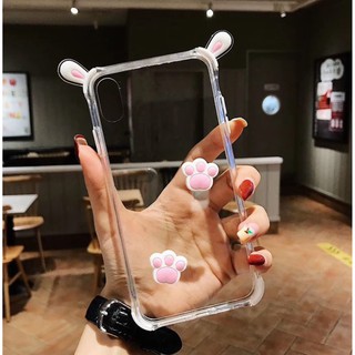 Ốp lưng iphone tai thỏ 3d ( hình nổi )  dẻo