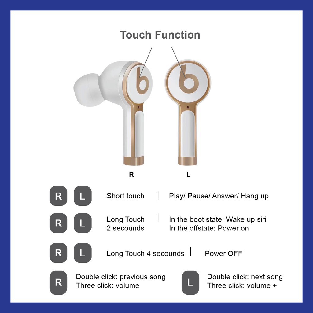 Tai Nghe Nhét Tai Bluetooth Không Dây Giảm Tiếng Ồn 4d Hiệu Beats Q7 Mixr Tws