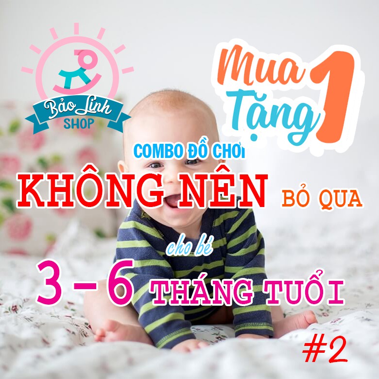 COMBO đồ chơi sơ sinh CẦN THIẾT cho bé 3-6 tháng tuổi luyện Chân-Tay, Tập cầm nắm (Bóng múi, Vòng luyện tay...)