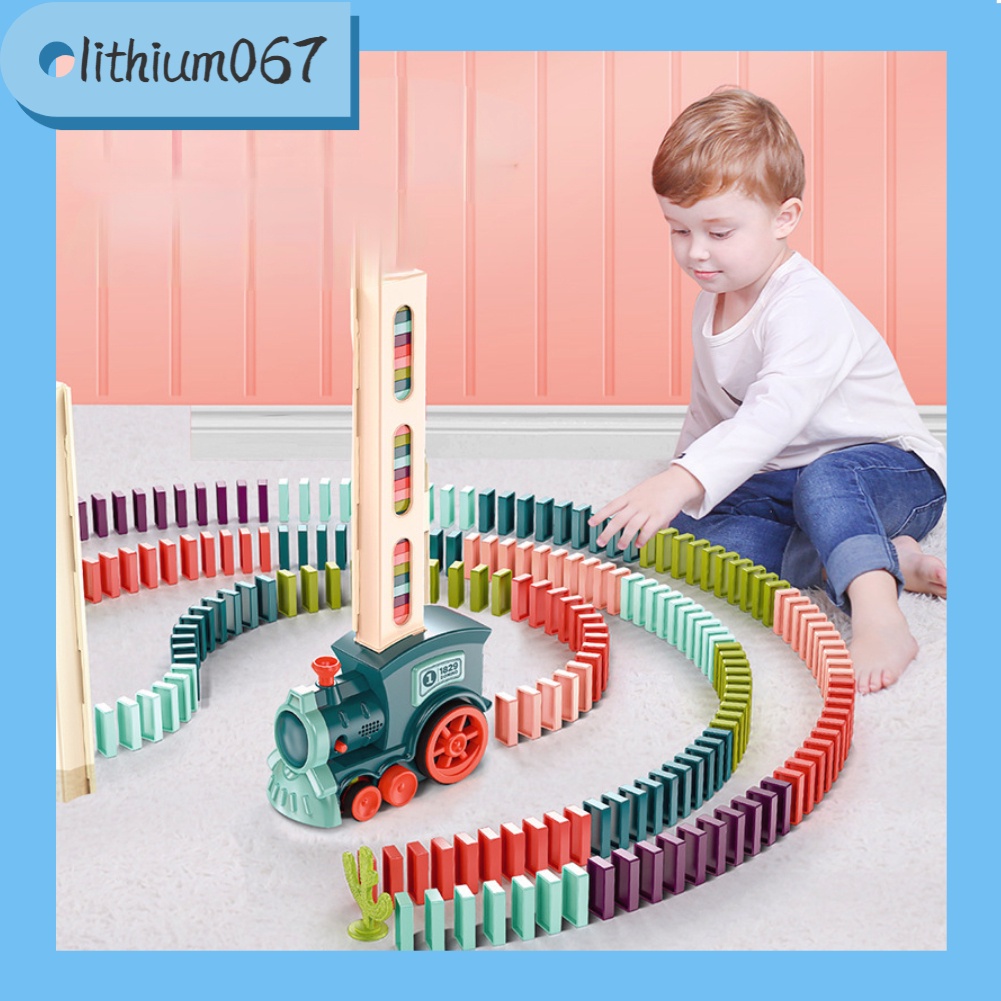 Tàu Lửa Xếp Domino Tự Động Có Nhạc, Cho Bé Thỏa Sức Sáng Tạo. Tàu Lửa Nhả Domino Cho Bé - Đồ chơi trẻ em mang tính giáo dục và vui nhộn Lithium067