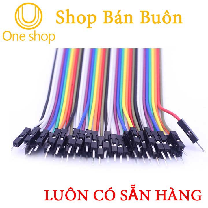 Tệp 10 Sợi Dây Nối 7 Màu Dài 21Cm ( 2 Đầu Đực-Đực )