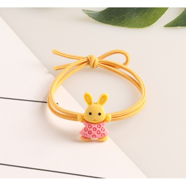 Dây Cột Tóc Đính Hình Con Thỏ Trời Màu Kẹo Đáng Yêu