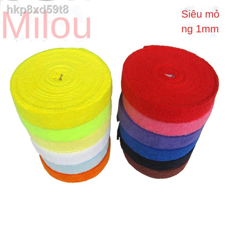(Date mới)™¤▽Vợt cầu lông 10m, keo dán khăn siêu mỏng, khổ lớn, tay, cán tennis thấm mồ hôi, chống trơn trượt, nhẹ và kh
