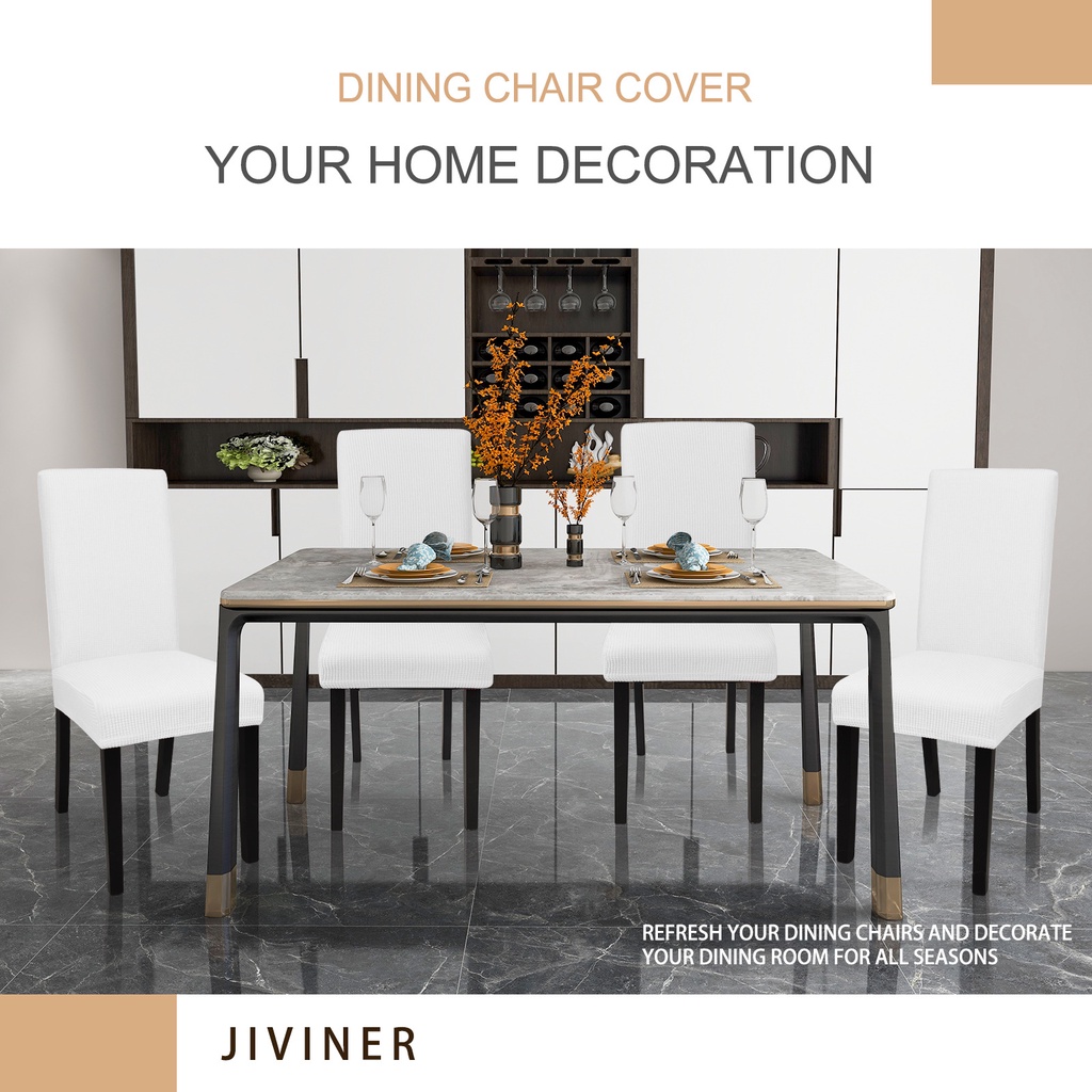 Vỏ Bọc Ghế Dệt Kim Co Giãn Màu Trơn Hai Lớp Phù Hợp Cho Khách Sạn